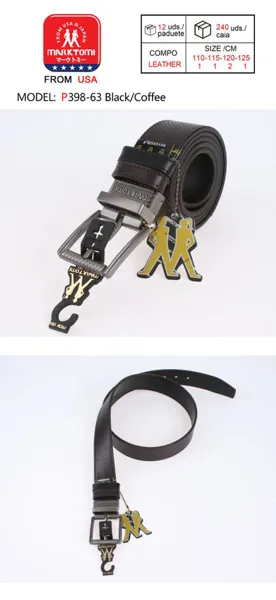 Cinturón de piel reversible para caballero grabado tipo serpiente, hebilla de pin grafito, color negro/café