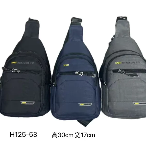 Bolso de pecho deportivo para caballero de nylon, colores surtidos
