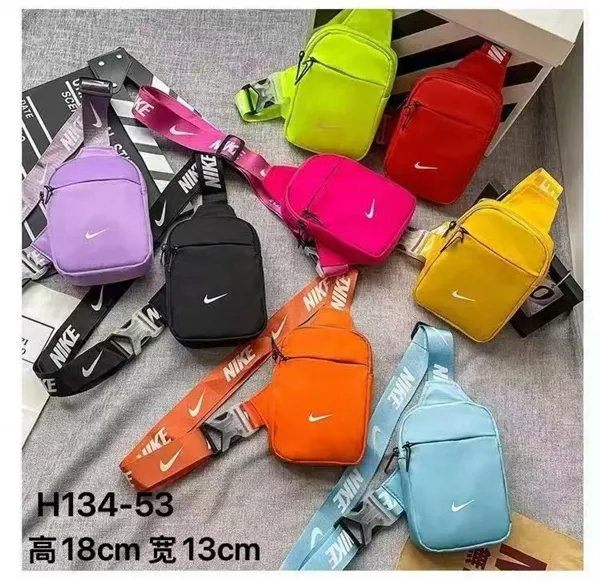 Bolso de pecho pequeño para caballero de nylon, colores surtidos