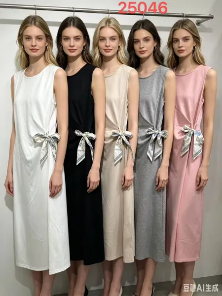 Vestido con detalle de lazo
