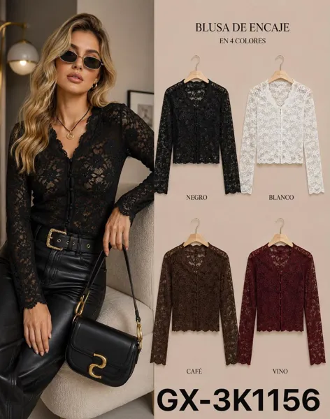 Blusa de encaje