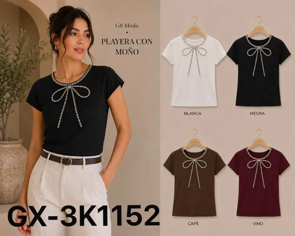 Playera con moño