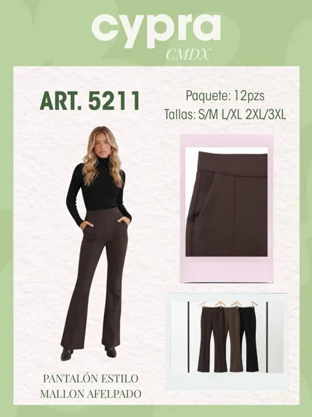 Pantalón estilo mallón afelpado