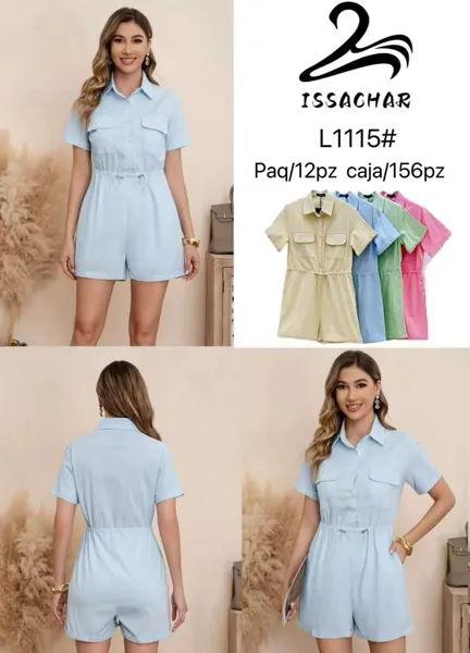 Jumpsuit corto con bolsillos