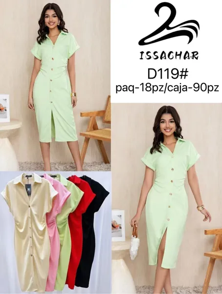 Vestido tipo camisa con botones