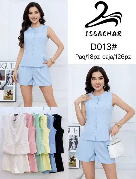 Conjunto de chaleco y shorts