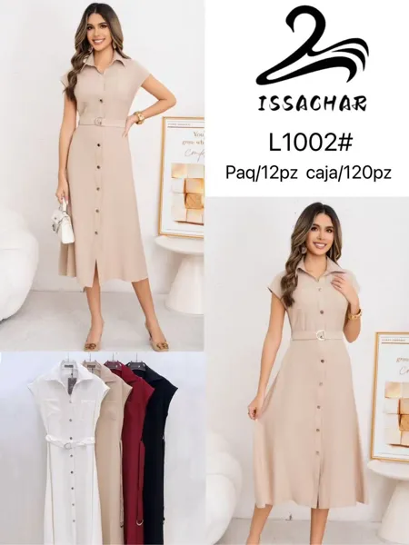 Vestido camisero con cinturón