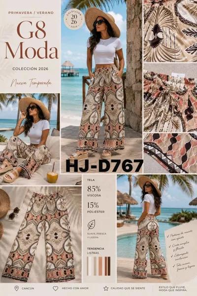 Pantalón amplio con estampado