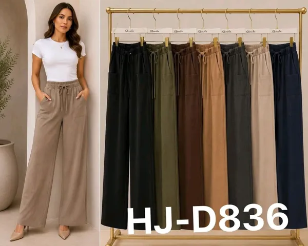 Pantalón de cintura elástica con bolsillos