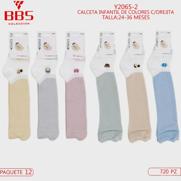 Calcetín para bebé con orejitas 24-36 meses
