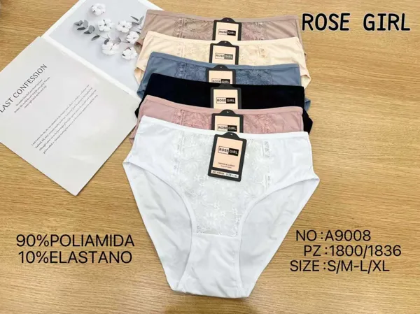 Pantaletas Rose Girl con encaje