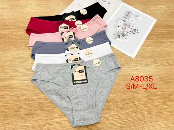 Pantaletas de algodón con moño
