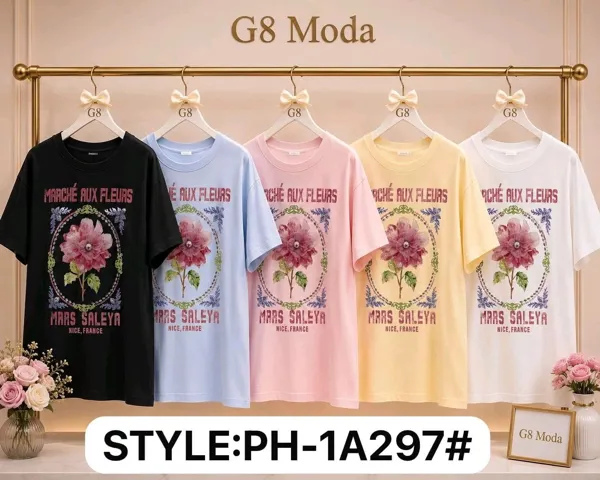 Playera Marché Aux Fleurs