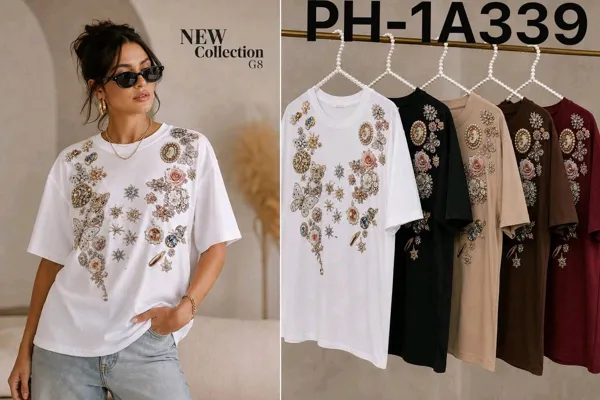 Playera con pedrería