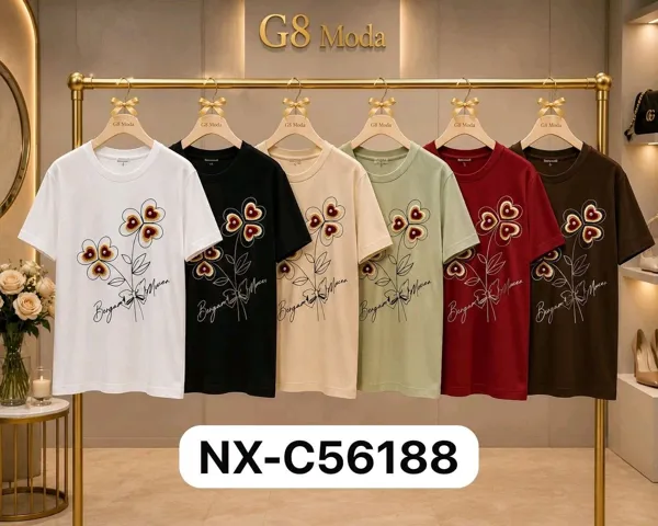 Playera con estampado de flores