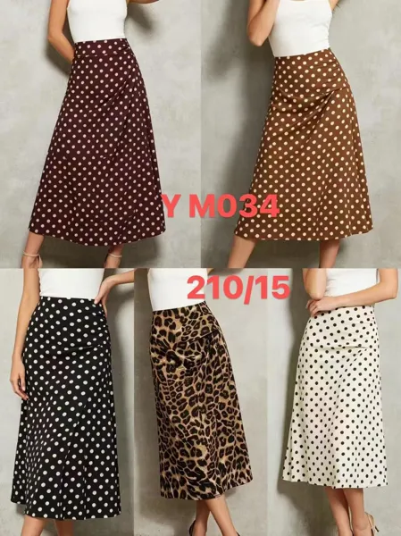 Falda midi estampada