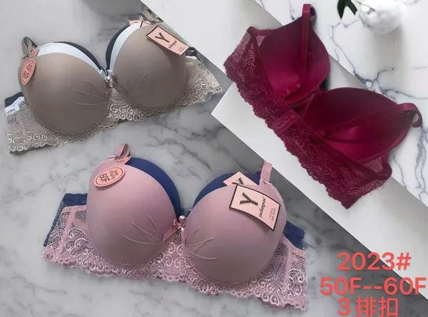 Brasier push-up copa F con 3 broches