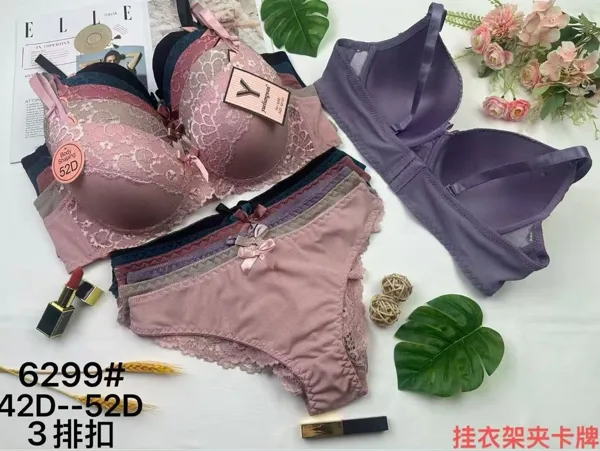 Conjunto de brasier push-up y pantaleta de encaje