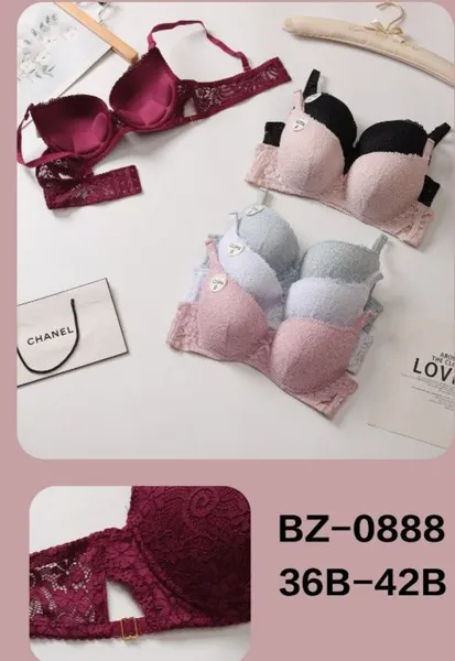 brasier de encaje push-up copa B