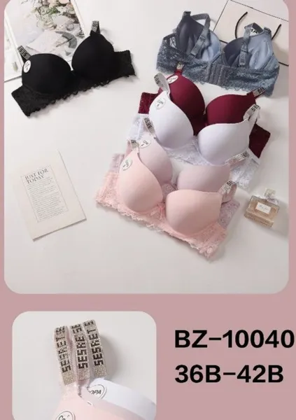 brasier push-up copa B con tirantes de pedreria