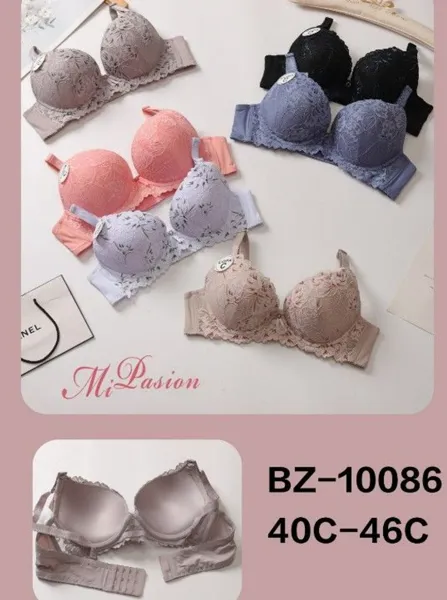 brasier de encaje push-up copa C
