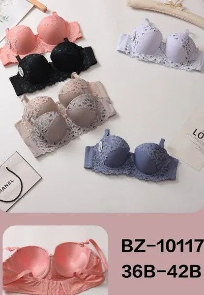 brasier push-up con encaje copa B