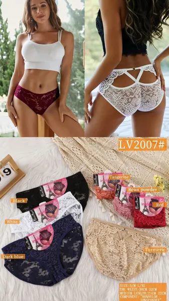 Pantaleta bikini de encaje