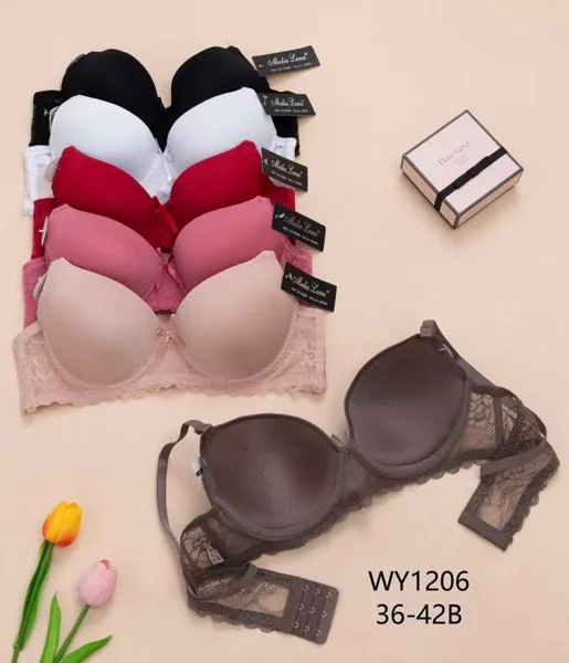 Brasier push-up de encaje copa B