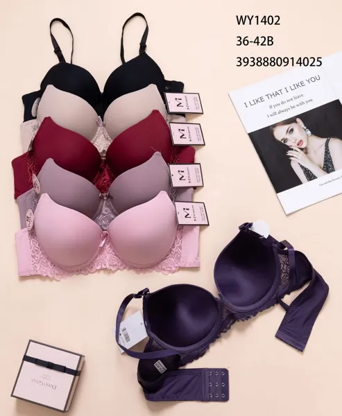 Brasier push-up de encaje floral copa B