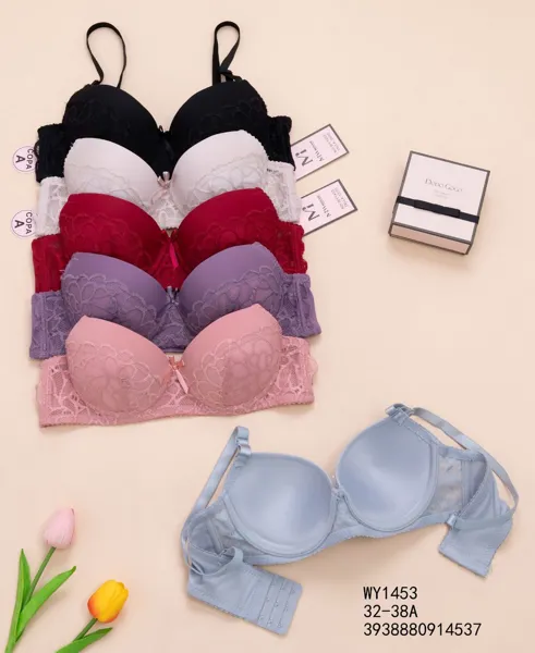 Brasier push-up de encaje copa A