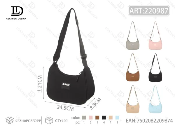 Bolso bandolera de nylon tipo hobo para mujer