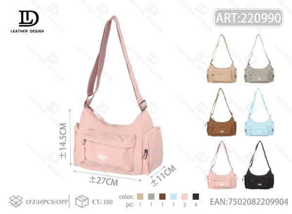 Bolso bandolera de nylon multibolsillos para mujer