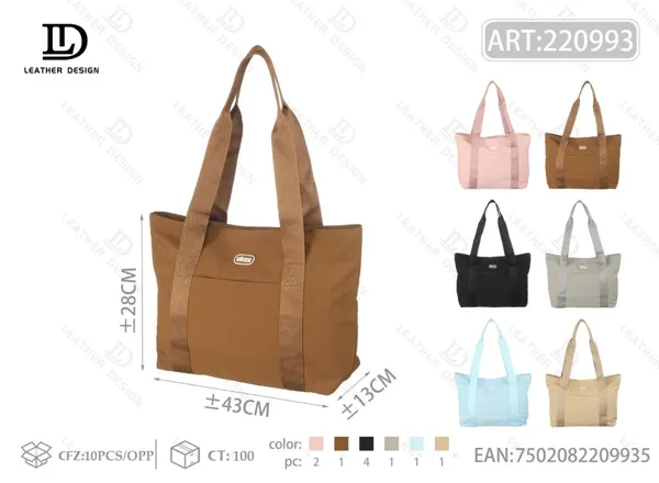 Bolsa tote de nylon grande para mujer