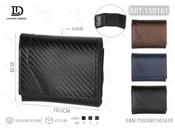 Tarjetero plegable compacto fibra de carbono