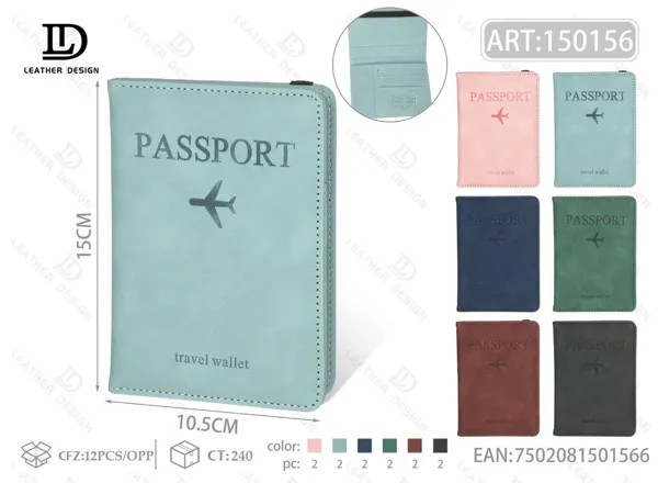 Porta pasaporte con avion travel wallet