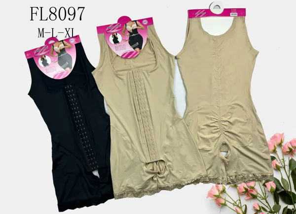 Faja body completo sin costuras con broches frontales