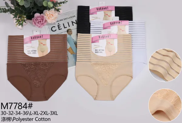 Calzon faja de cintura alta control abdomen con encaje