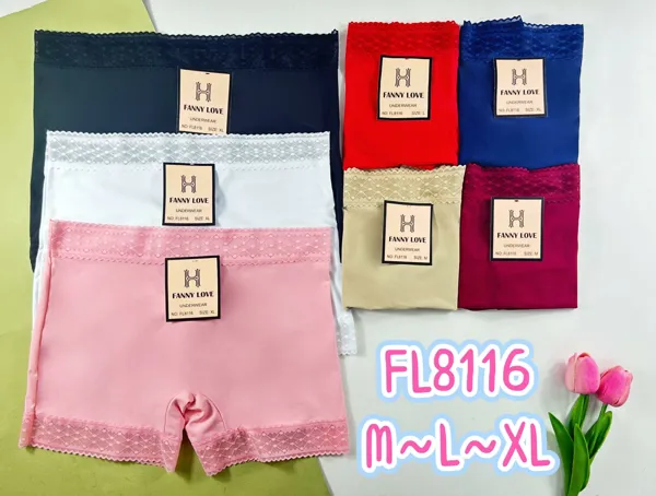 Boxer de dama con encaje elastico