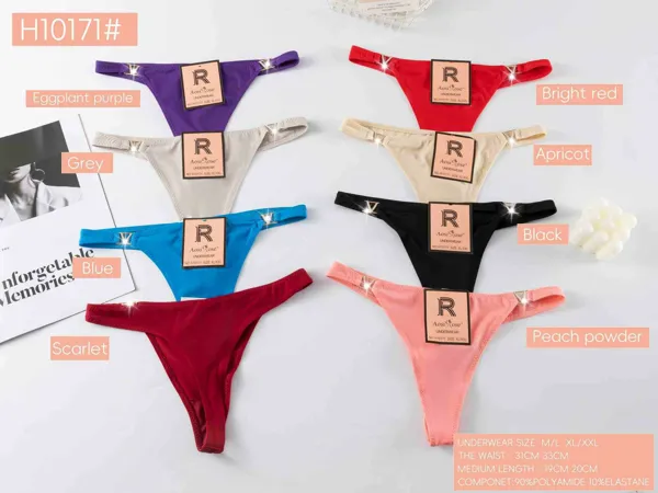 Tanga de tiras finas con cristales