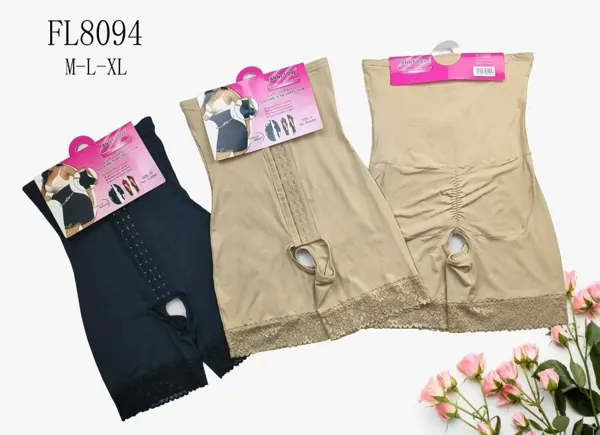 Faja short de cintura alta con encaje levanta gluteos