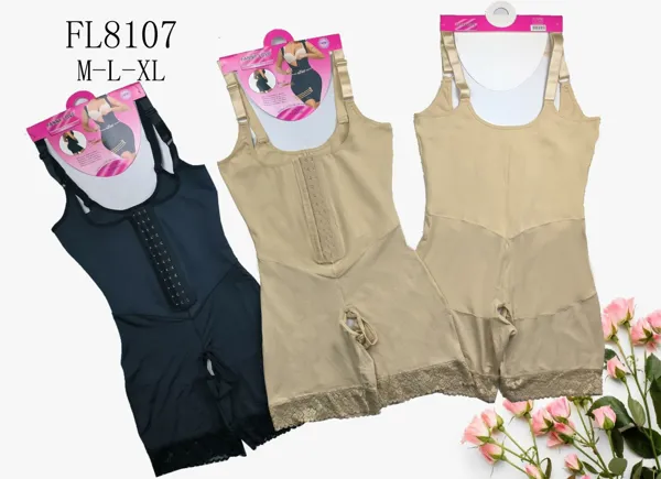 Faja body completa con broches y encaje