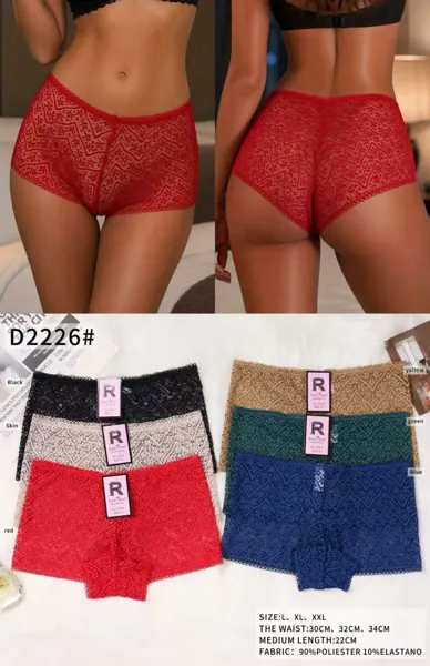 Culotte de encaje con diseño geométrico