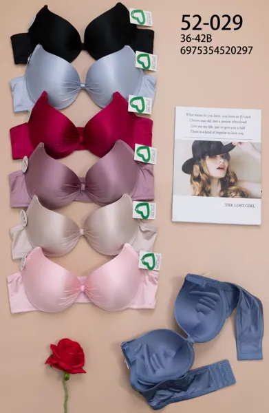 Brasier push-up de copa moldeada satinada