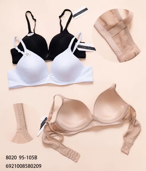 Brasier push-up de copa moldeada texturizada