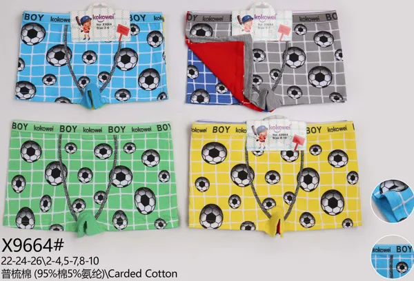 Boxer para niño estampado de balones de futbol
