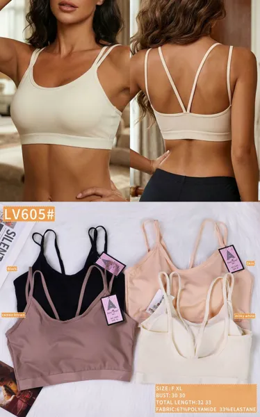 Top bralette de tirantes finos cruzados