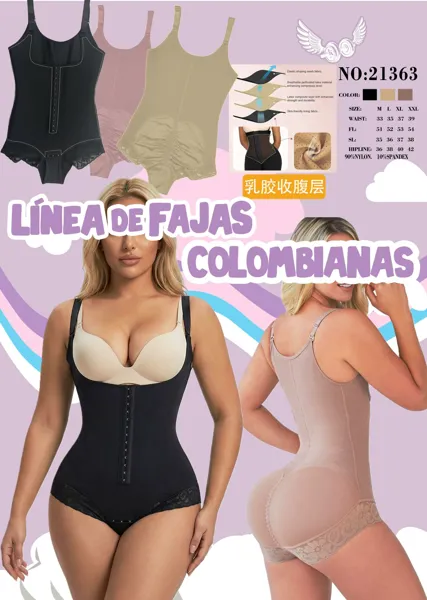 Faja colombiana body completo con broches