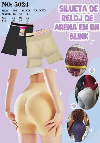 Short levanta glúteos con relleno acolchado