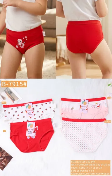 Panti de algodón niña estampado corazones