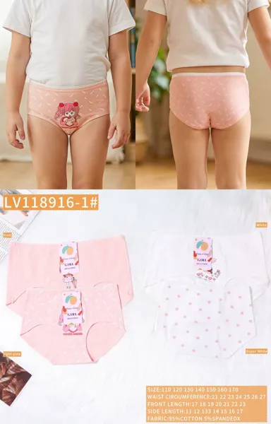 Panti de algodón para niña estampado suave